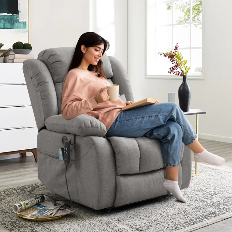 Linen discount recliner chair